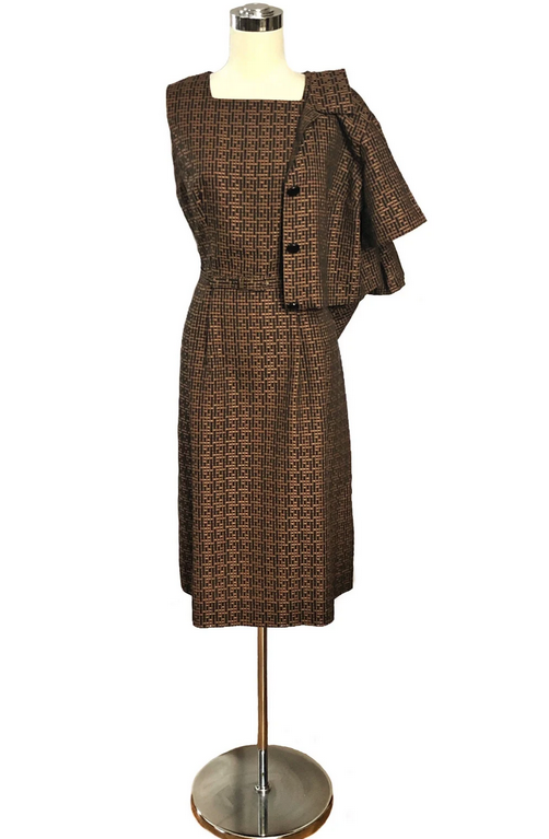 60s brown basketweave dress and jacket.png