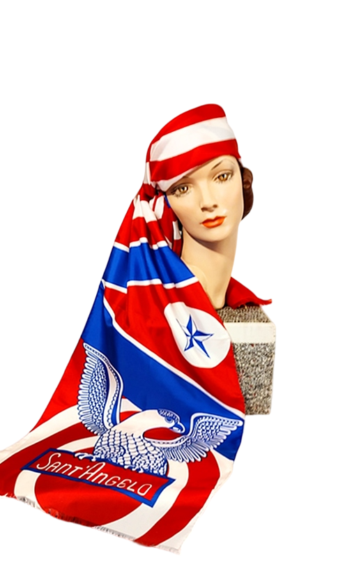 70s long silk rectangle scarf eagle stars sant angelo vintage  patriotic-PhotoRoom.png.png