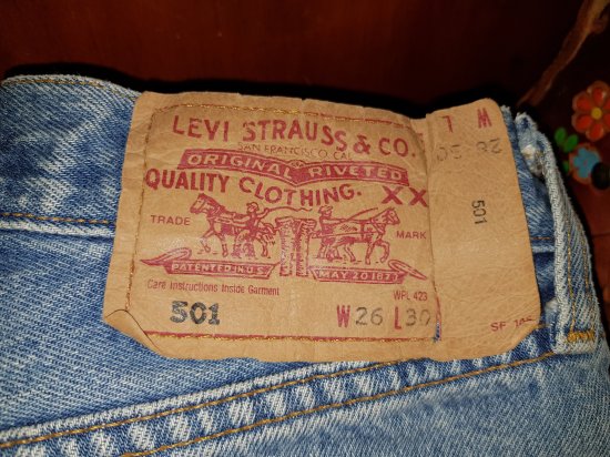 Levis original shop tag