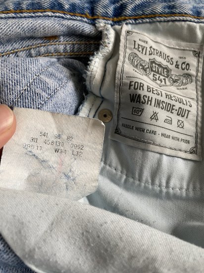 Levi 540 leather sales tag