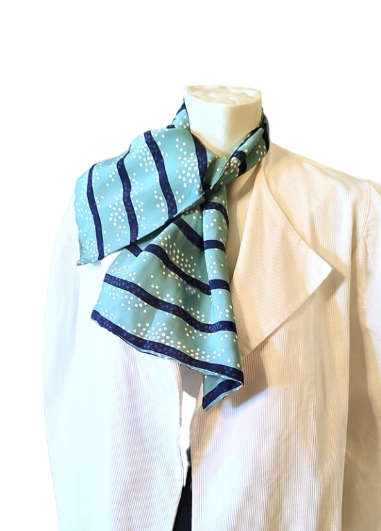 1930s green rayon striped wing tip long scarf-PhotoRoom.png-PhotoRoom.png