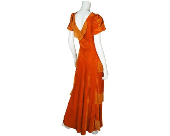 1930s Orange Velvet Dress.jpg