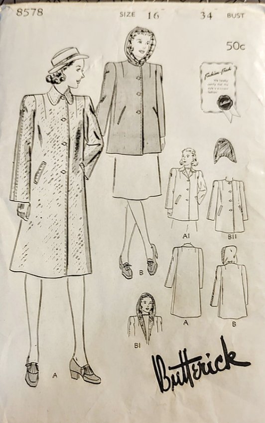 1940s boxy coat or jacket optional hood pattern butterick.jpg