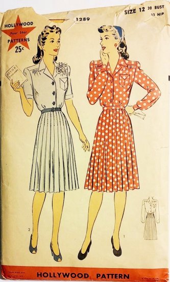1940s hollywood vintage dress pattern 1.jpg