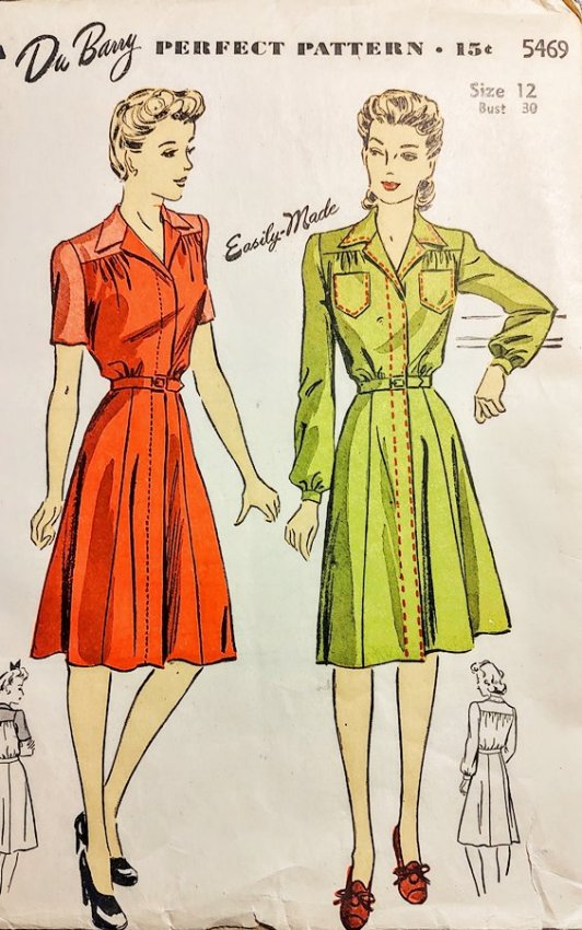 1940s tailored shurtwaist dress pattern du barry.jpg