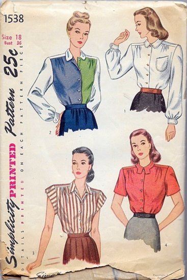 1940s vintage blouse pattern,sewing patterns 40s,another time vintage apparel.jpg