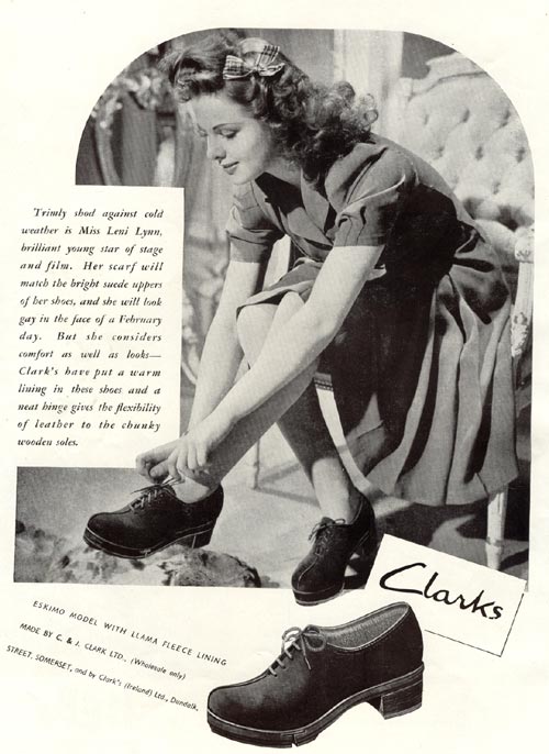 1944 Clarks hinged wooden sole shoes.jpg