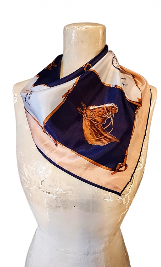 1950s equestrian horse jockies design scarf vintage 1-PhotoRoom.png-PhotoRoom.png