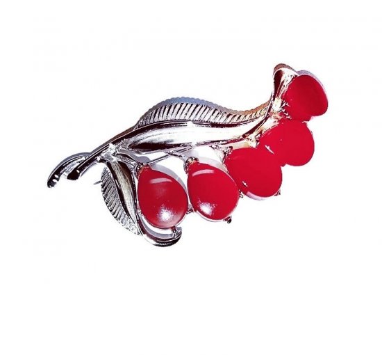 1950s red moonglow broochbranch shapeplastic lucitelucite vintage broochpinred lucite.jpg