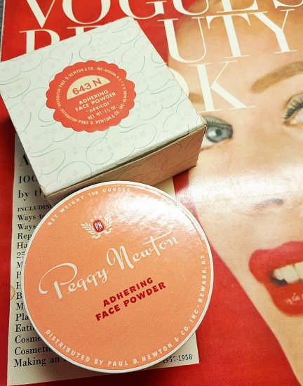1950s vintage face powder,unused in box,peggy newton makeup.jpg