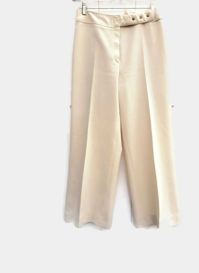 1960s 70 wide leg bell bottom flairs pants,knit,off white.jpg