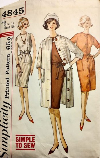 1960s classic slim dress and coat pattern simplicity.jpg