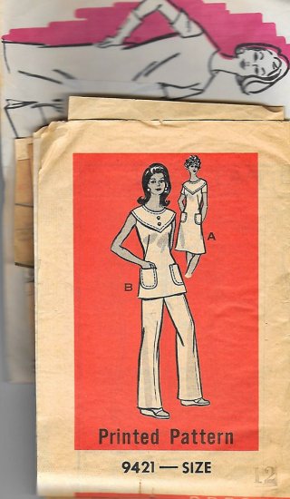 1960s tunic and pants pattern,vintage pattern,sixties,anothertimevintageapparel.jpg