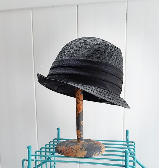 1960s vintage black snap brim fedora hat,guys hat lid,summer fedora,bettebegoodvintage.jpg