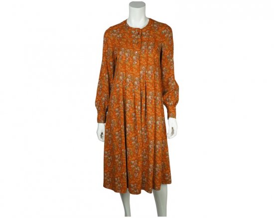 1970s Wool Dress Floral.jpg