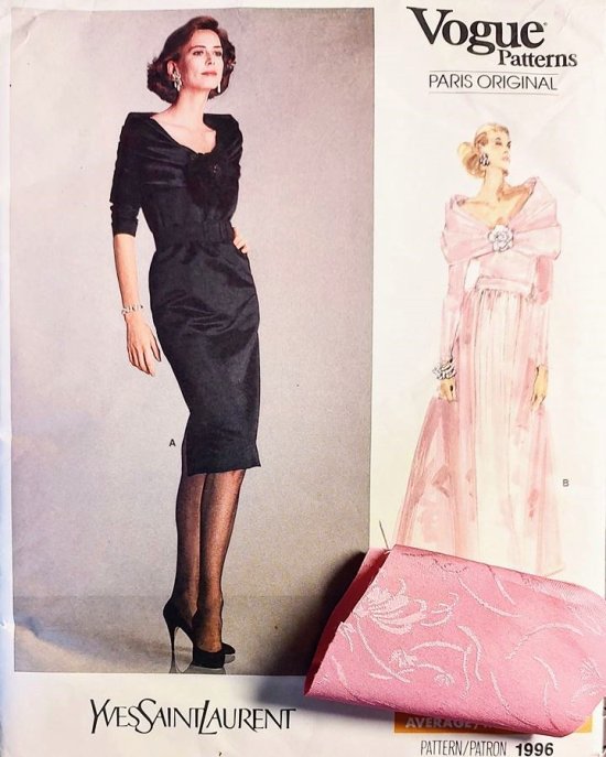 1980s designer vogue pattern dress gown YSL 1.jpg