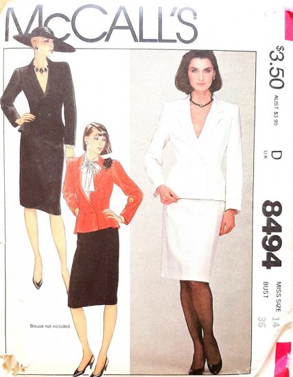 1980s elegant vintage suit pattern.skirt suit,b36,mccalls,.jpg