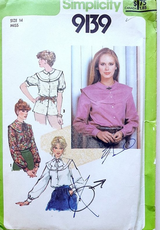 1980s vintage pattern,simplicity,blouse yoke collar,cottagecore,md,b36 1.jpg