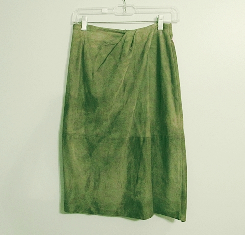 1990s,suede,skirt,calvin klein,green,anothertimevintageapparel.JPG