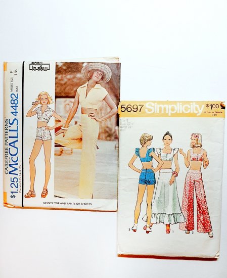 2 1970s patterns pants shorts skirt,beach pj look,halter,bette be good vintage.jpg