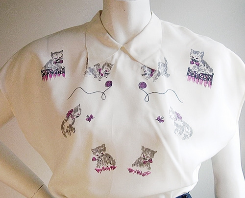 2940s cat blouse,anothertimevintageapparel.JPG