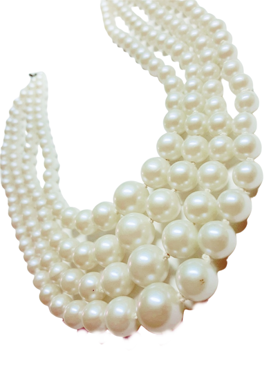 4 strand bib pearl choker bib necklace,2.png