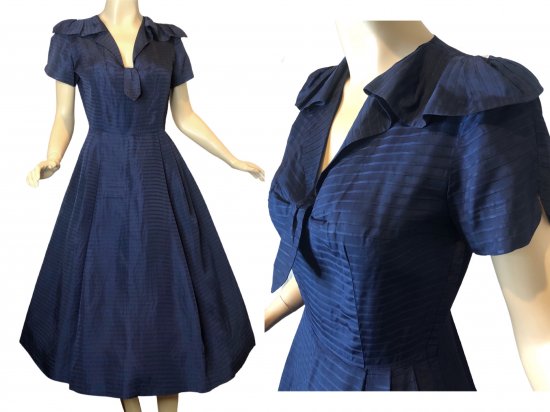 40s blue dress gallery.JPG