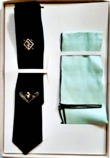 50s black tie and hankie set, vinatge mens.jpg