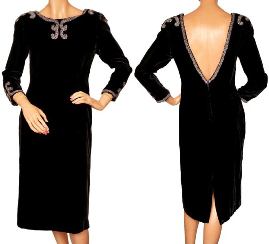 50s black velvet beaded dress.jpg