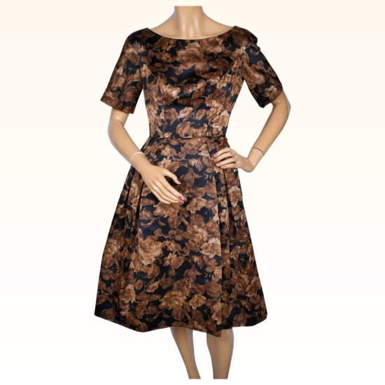 50s Brown Silk Dress.jpg