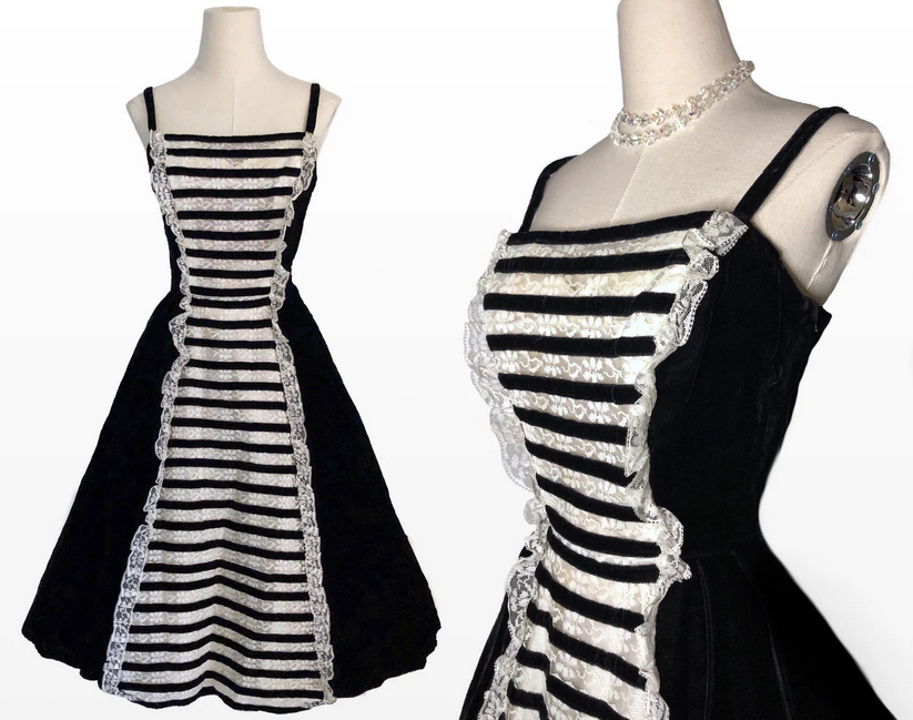 50s striped velvet dress.png