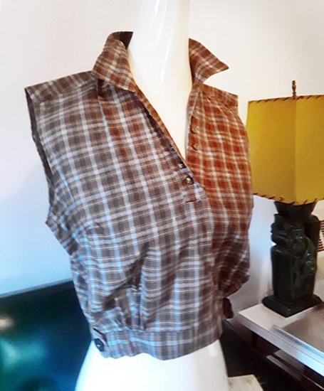 50s vintage sleeveless plaid shirt.jpg