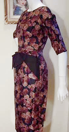 50s vtg floral wiggle dress,anothertimevintageapparel.jpg