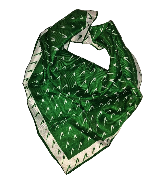 60s 70s vintage green check mark vera scarf square another time vintage apparel 1.png