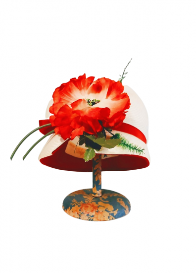60s cloche hat red flower 1.png