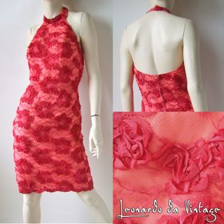 60s dark pink lace dress small.jpg