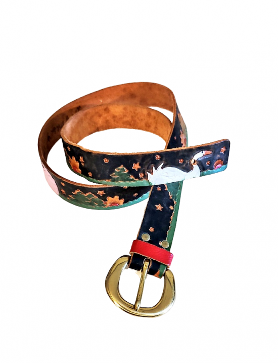 70s leather thin belt black farm animals barn farm.png