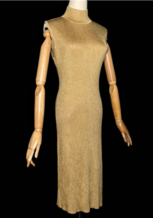 adrienne vittadini gold dress.png