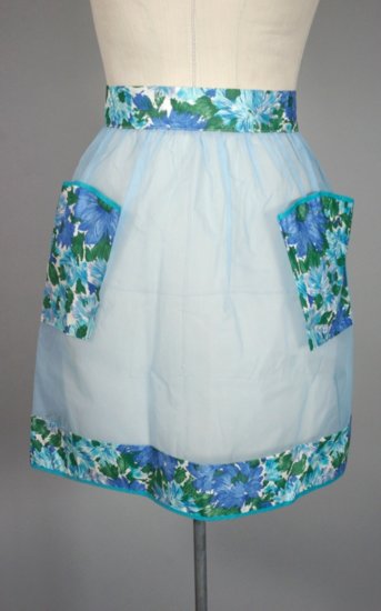 AP48-aqua floral & sheer organdy 1950s hostess apron - 2.jpg