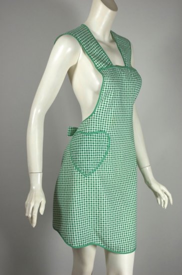 AP61-green white gingham cotton 1940s full apron - 5.jpg
