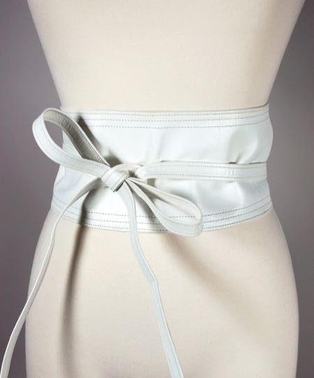 B57-wide leather belt 1970s white corset style sash size S - 3 copy.jpg