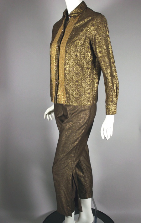 BL166-vintage Shaheen 1960s outfit cotton print blouse capri pant - 3.jpg