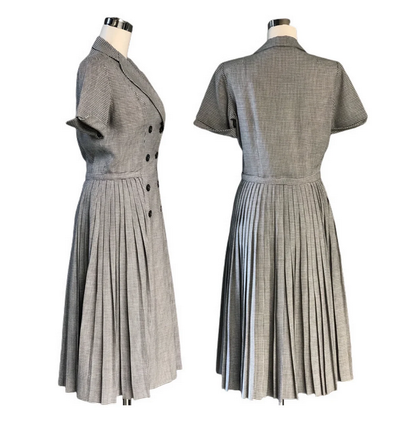 brown and white check pleated dress.png