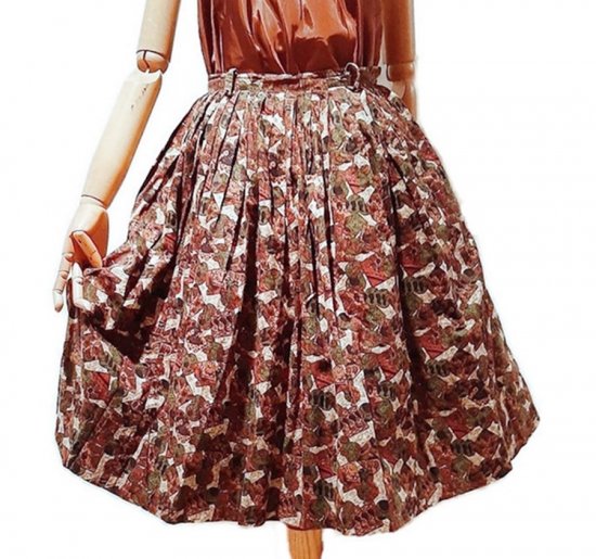 brown cotton full circle skirt 3.jpg