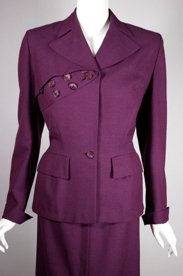 BSCH11-purple 1950s Adrian suit vintage designer - 5.jpg