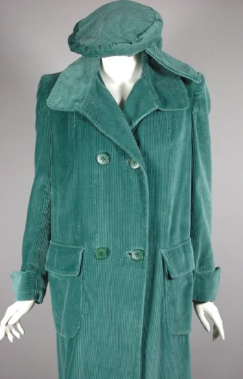 C151-aqua corduroy 1950s ladies coat Lawrence of London - 8.jpg