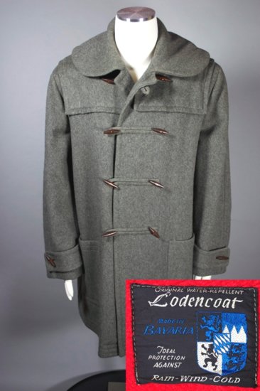 C154-German Lodencoat mens size L 1960s grey wool hooded jacket - 02 copy.jpg