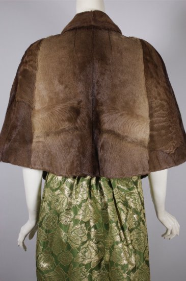 C159-brown fur capelet stole 1950s evening wrap - 08.jpg
