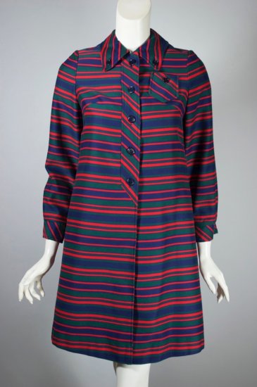 C165-red blue stripes mod 1960s lightweight coat jacket - 02.jpg