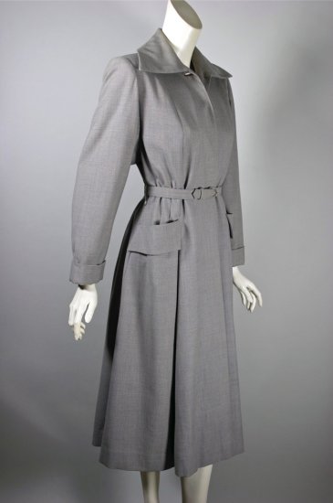 C167-grey check wool late 1940s princess coat belted - 04 copy.jpg